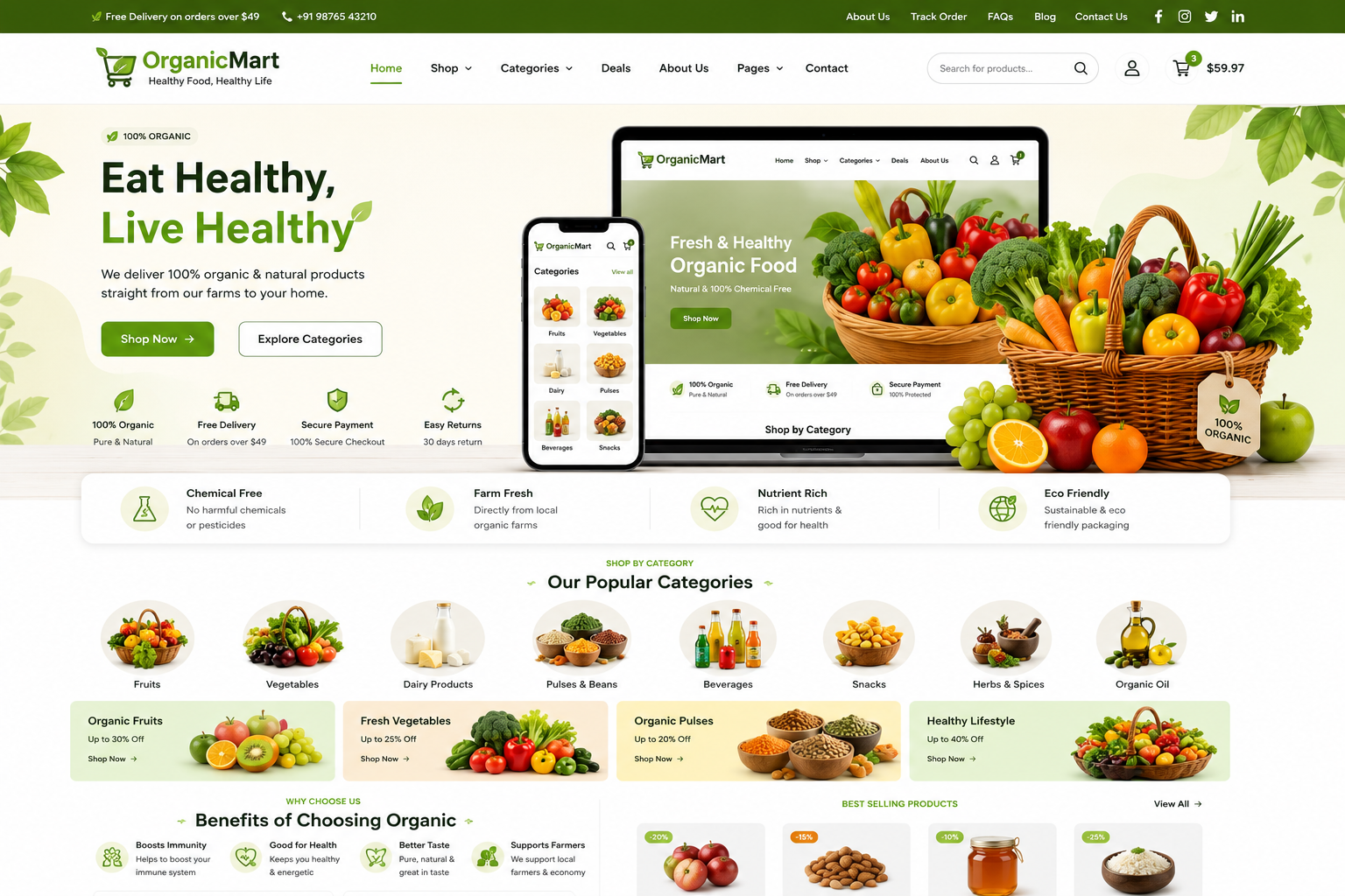 Organic Food Store project